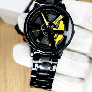 SKMEI 1787 - Yellow Wheel Rotating Watch