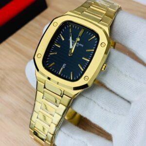 P.P - Golden Chain With Black Dial