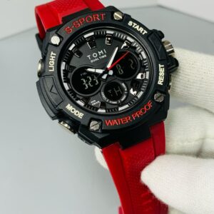 TOMI - Red Belt Black Dial