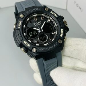 TOMI - Grey Belt Black Dial