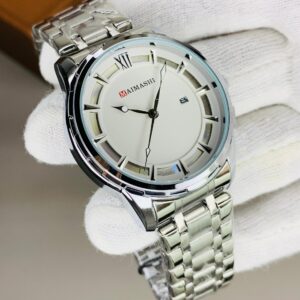 MI- Silver Chain White Dial