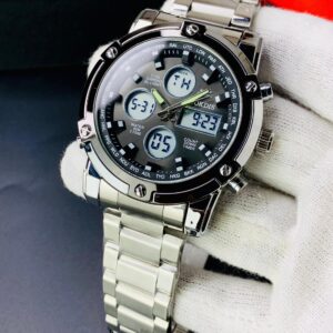 TOKDIS - Silver Chain Black Dial