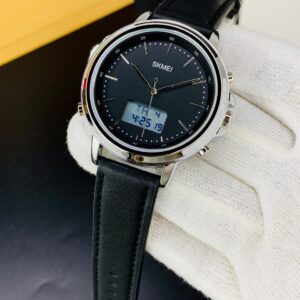SKMEI 1652 - Black Belt Silver Case