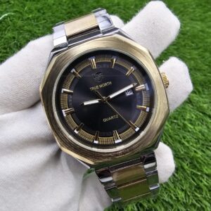 TW- Two Tone Chain Black Dial