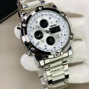 SKMEI 1389 - Silver Chain White Dial
