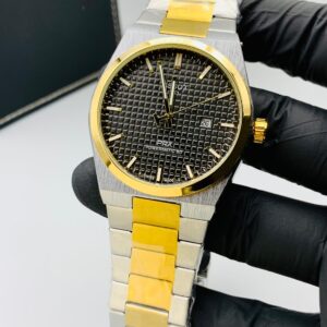TS- Two Tone Chain Black Dial