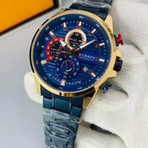 Curren- Blue Chain Rose Case Blue Dial