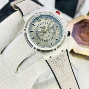HB- OFF White Belt Grey Dial