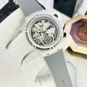 HB- Grey Belt White Dial