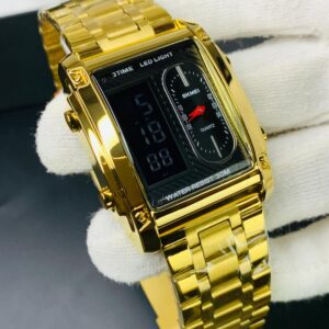 SKMEI - Golden Chain Black Dial
