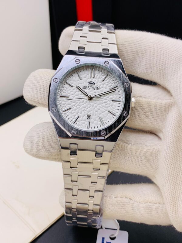 Bestwin 231 ( Silver Chain With White Dial)