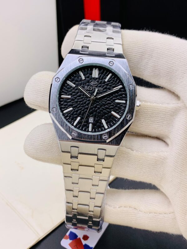 Bestwin 231 ( Silver Chain With Black Dial)