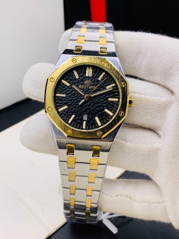 Bestwin 231 ( TwoToneGolden Chain With Black Dial)