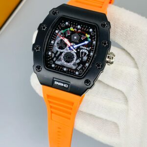 Bariho (Orange Strap Black Dial)