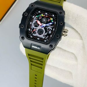 Bariho (Green Strap Black Dial)