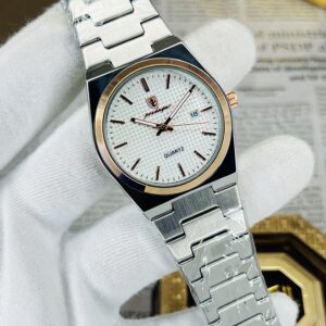 Poedgar White Dial with Rose Gold Accents