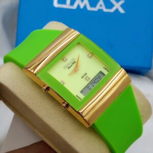 Omax (Green Strap With Green Dial)